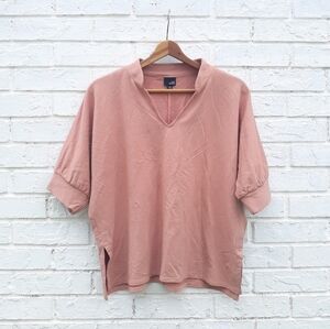 Lisa Bayne XS Top Boxy Crop Peach Nude